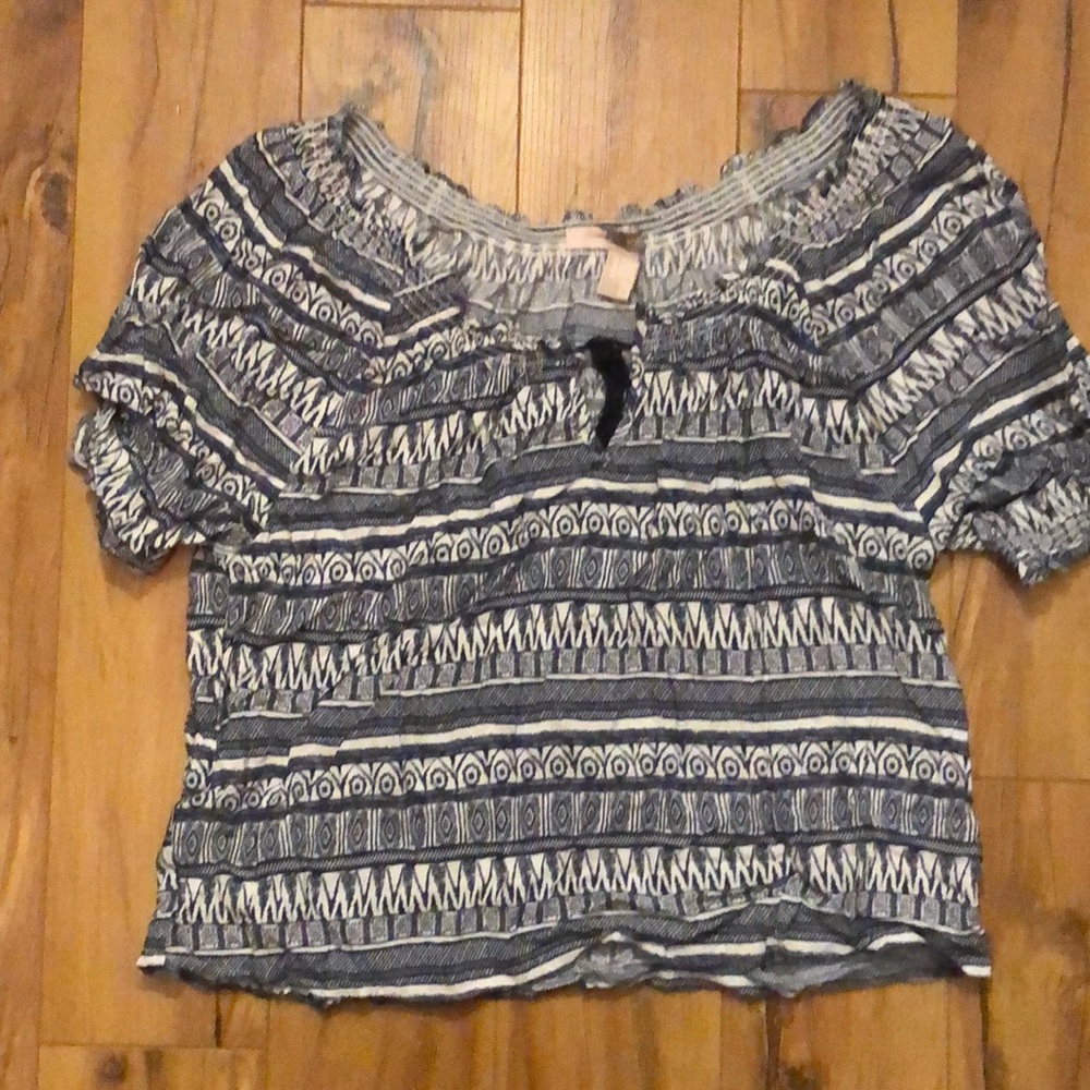 Forever 21 Blue + White Top
